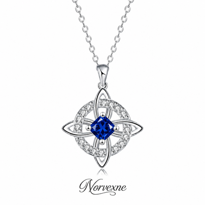 Mystical Birthstone Witches Knot Necklace – Natural Crystal🔮💞