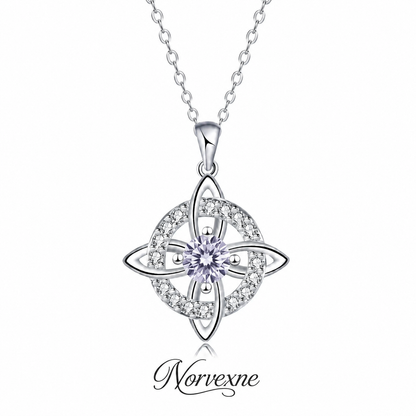 Mystical Birthstone Witches Knot Necklace – Natural Crystal🔮💞