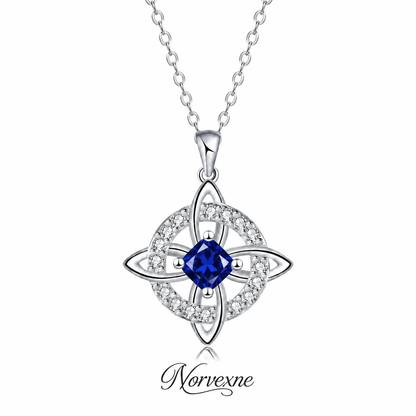 Mystical Birthstone Witches Knot Necklace – Natural Crystal🔮💞